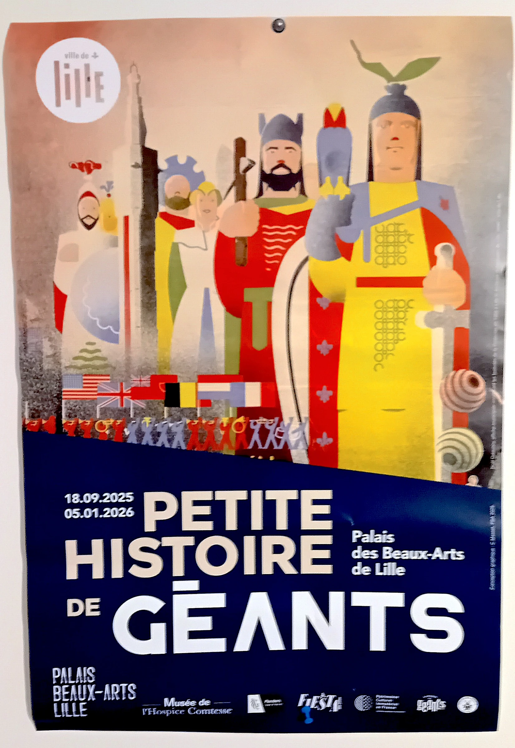 Affiche exposition sur les géants au palais des Beaux-Arts de Lille